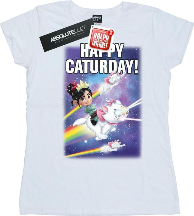 Immagine prodotto Disney Wreck It Ralph Happy Caturday Maglietta Donna (XXL)