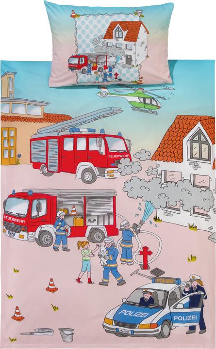 Image du produit Erwin Müller Parure de lit enfant "Police & Pompiers