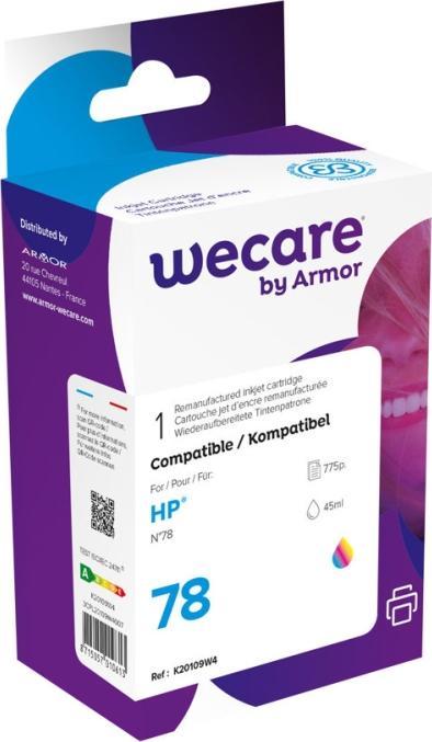 Image du produit Wecare Cartouche d'impression K20109W4 compatible avec HP 78 color (cyan / magenta / jaune)