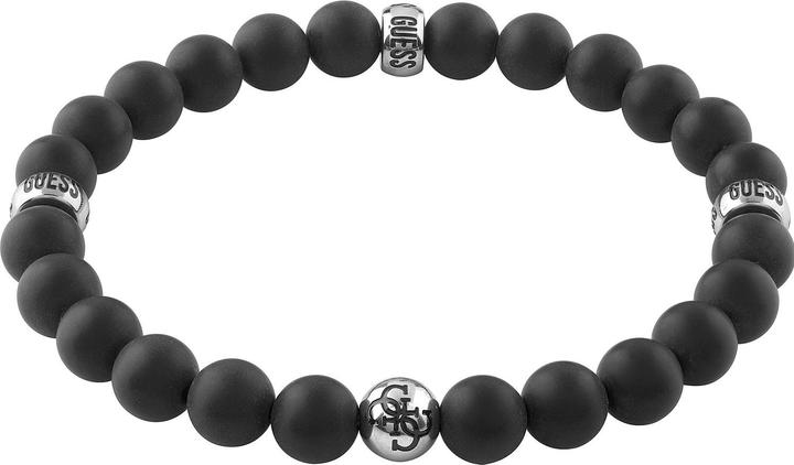 Guess 4G Icon MenÂ's Beaded Bracelet JUMB02117JWSTBKT/U (18 cm, Edelstahl)