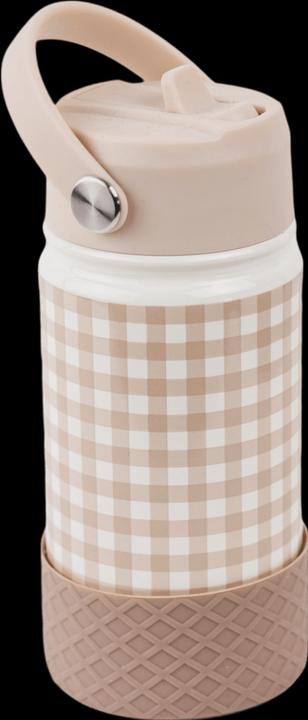 Actual product image Mrs. Ertha Omma Water Bottle - Stainless Steel - Soft Squares (0.35 l)