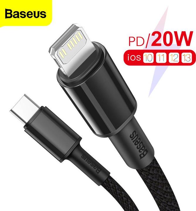 Image du produit Baseus USB C – Lightning (1 m, USB 3.2 Gen 1)