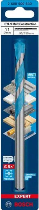 Immagine prodotto Bosch Professional Zubehör Trapano Expert CYL-9 MultiConstruction, 11 x 90 x 150 mm, d 10 mm (11 mm)