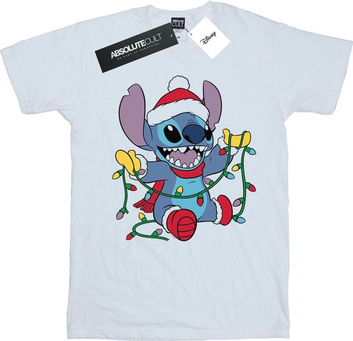 Produktbild Disney Lilo And Stitch Christmas Lights TShirt (3XL)