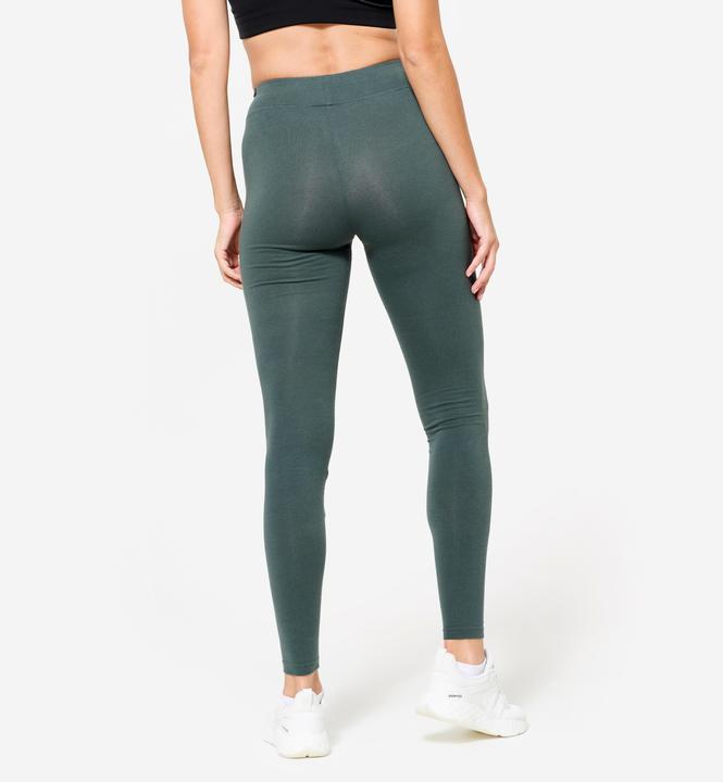 Produktbild Domyos Women's Slim-Fit Fitness Leggings - Khaki Green (W28/L31)