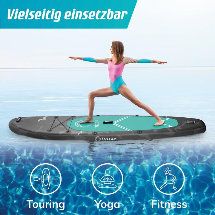 Produktbild Fitleap Premium Stand Up Paddle Board aufblasbar - SUP Board Set mit Hochdruckpumpe, verstellbar… (10'5")