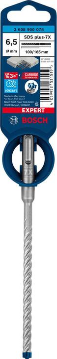 Produktbild Bosch Professional Zubehör EXPERT SDS plus-7X Hammerbohrer, 6,5 x 100 x 165 mm (6.5 mm)