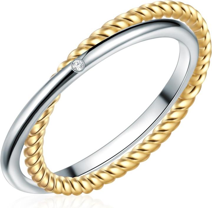 Produktbild Lulu & Jane Sterling Silber Diamant silber/gelbgold - 33430 (52, 925 Silber)