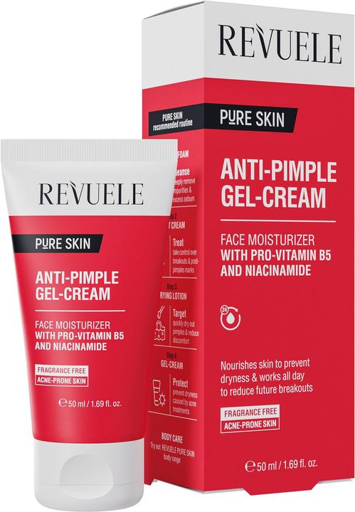 Revuele Anti-Blackhead Cream with Provitamin B5 Niacinamide for Acne Prone Oily Skin Face (50 ml, Gesichtswasser)