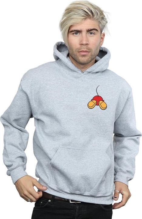 Actual product image Disney Mens Mickey Mouse Backside Breast Print Hoodie (S)