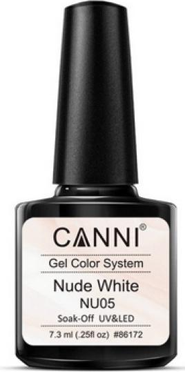 Produktbild Canni Gellack Nude White NU05 UV/LED (Hellrosa Weiss, UV-Gel Lack)