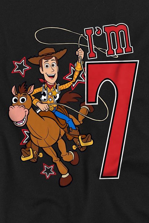 Actual product image Toy Story Childrens/Kids I'm 7 Woody Birthday T-Shirt (104)