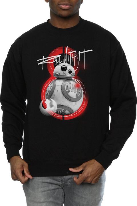 Actual product image Star Wars Mens The Last Jedi BB-8 Roll With It Sweatshirt (L)
