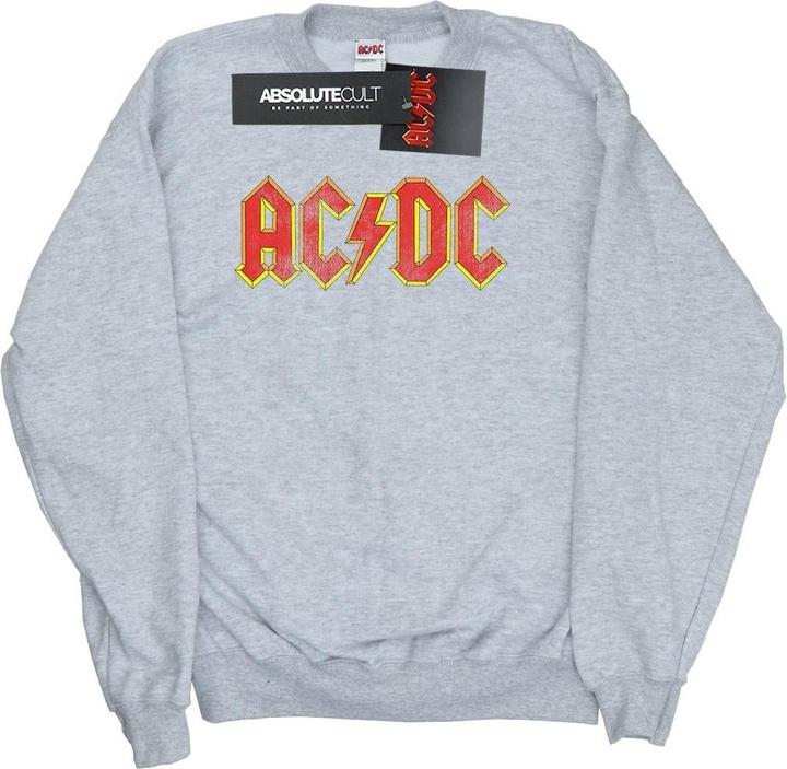 Immagine prodotto AC/DC Distressed Red Logo Felpa Ragazze (128)