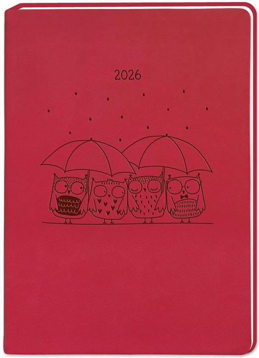 Actual product image Terminplaner Lederlook 2026 Rot (German)