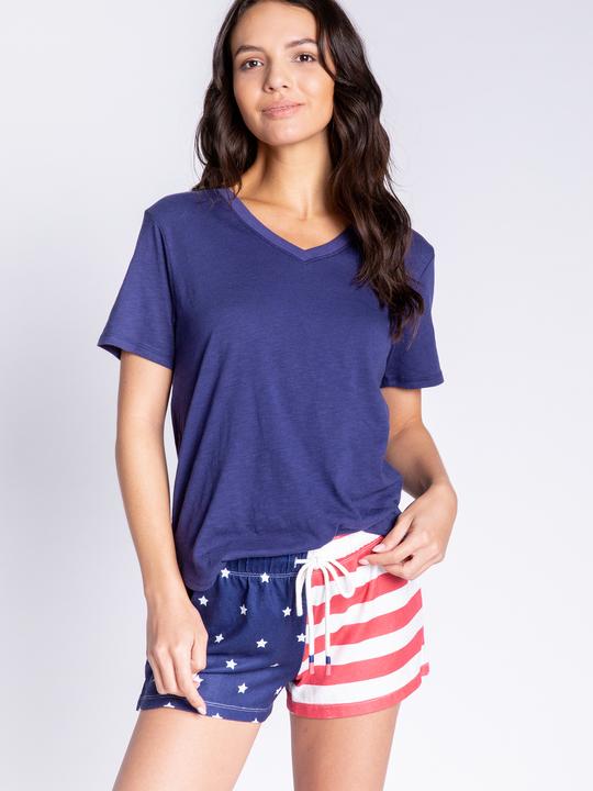 Produktbild Pj Salvage Pyjamashorts Rad White & Blue (S)