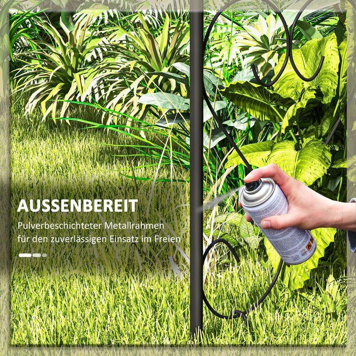 Image du produit Swisshandel24 Rosenbogen Torbogen, Stahl 125x37x230 cm Gartenbogen für Kletterpflanzen Schwarz (125 cm, 37 cm)