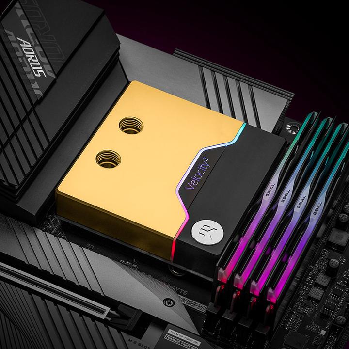 Produktbild EKWB EK-Quantum Velocity² D-RGB, 1700 - nickel + gold