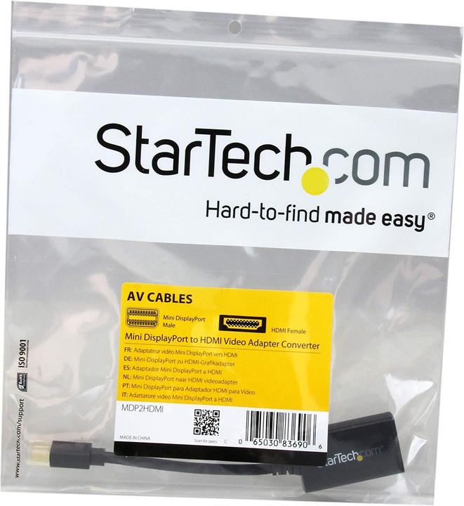 Produktbild StarTech Mdp To HDMI Converter - 4k (Mini DP, 15 cm)