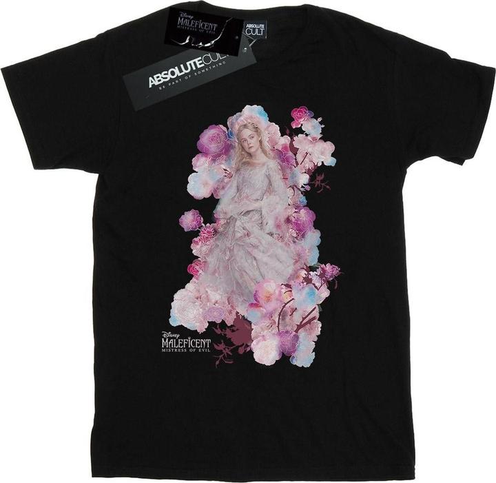 Actual product image Disney Mens Maleficent Mistress Of Evil Aurora Rose Bush T-Shirt (L)