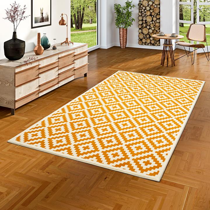 Actual product image Pergamon Designer Kurzflor Teppich Moderne Muster (120 x 170 cm)