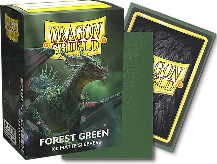 Actual product image Arcane Tinman Sleeves Matte Dragon Shield (100) - Forest Green (63X88mm)