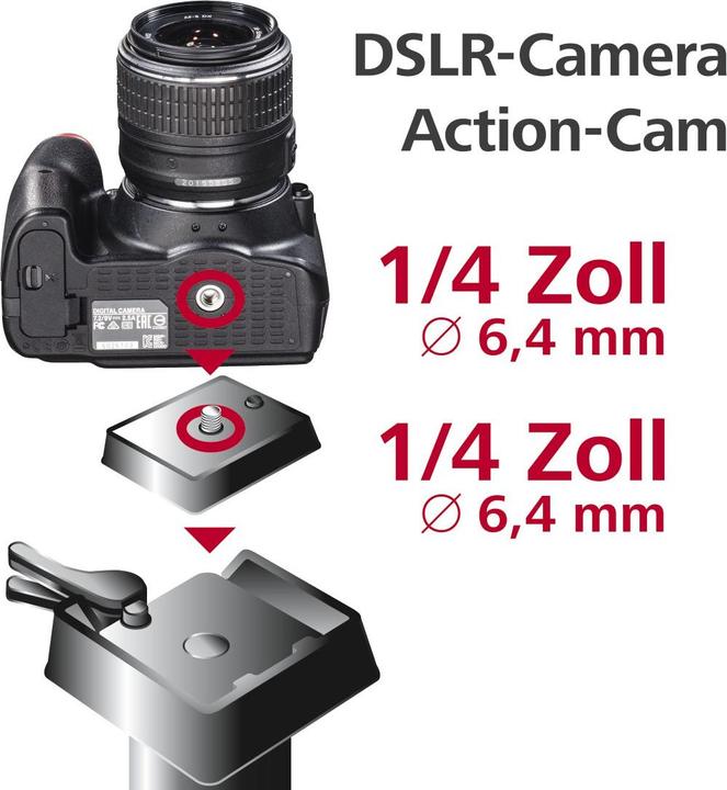 Actual product image Hama Tripod camera plate for Traveller 163 Ball (Tripod quick-release plate)