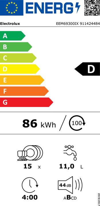 Energie-Label Electrolux LV INT EEM69300IX