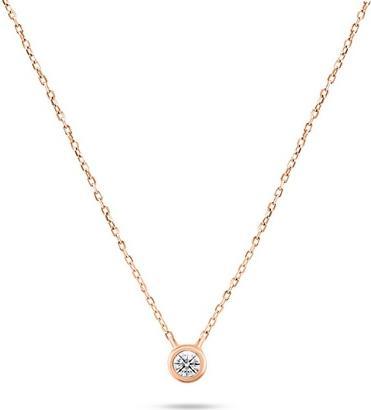 Brilio Silver - Elegant bronze necklace with zircon NCL86R
