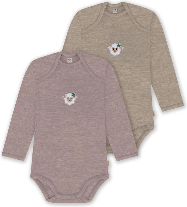 Normani 2er Pack Baby Merino Body Langarm „Auckland" - 9381