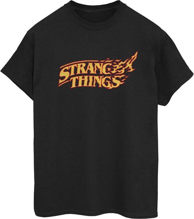 Actual product image Netflix Womens/Ladies Stranger Things Logo Breaking Cotton Boyfriend T-Shirt (XL)