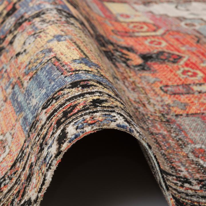 Produktbild Pergamon Kurzflor Designer Teppich Modern Vintage Orient Muster (80 x 150 cm)