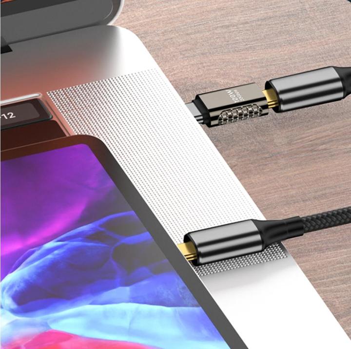 Actual product image PowerGuard Titan USB-C 90-degree angle left/right adapter 100W 20 GBit/s
