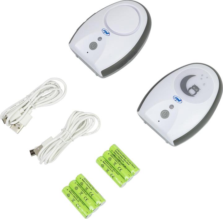 Produktbild PNI Audio-Babyphone B6500 kabellos, Gegensprechanlage, mit Nachtlampe, Vox- und Pager-Funktion, eins (Babyphone Audio, 100 m)