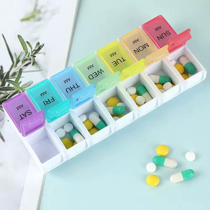 Produktbild Cbx Tablettenbox, Pillenbox 7 Tage - Morgen und Abend Rainbow