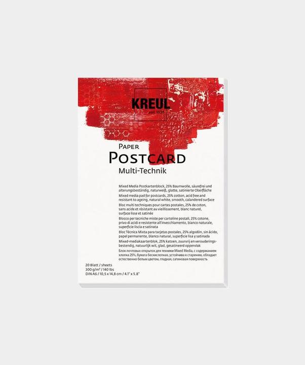 Immagine prodotto Kreul Blocco di carta per cartoline, DIN A6, 20 fogli (300 g/m², 1 x)