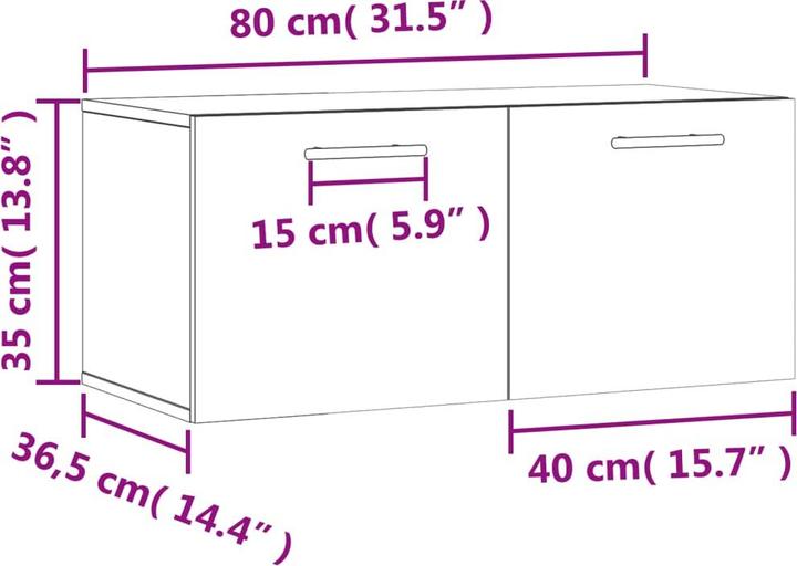 Produktbild VidaXL Maximiliane (80 x 36,5 x 35 cm)