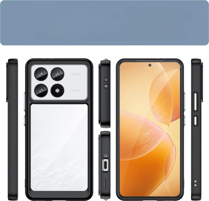 Produktbild Cover-Discount Xiaomi Poco F6 Pro - Schützende Acryl-Handyhülle mit erhöhtem Rand (Xiaomi Poco F6 Pro)