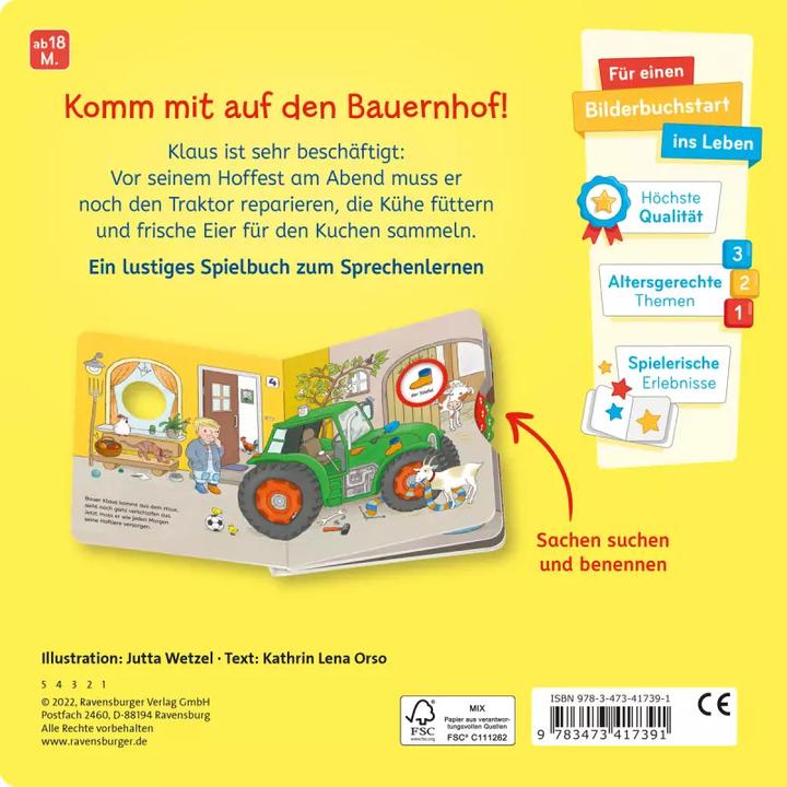 Produktbild Ravensburger Wo ist bloss...? Mein Bauernhof-Buch zum Sachen suchen (Deutsch)