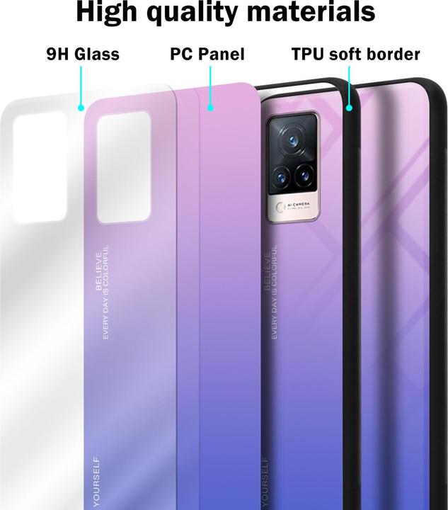 Image du produit Cadorabo TPU 2 couleurs Housse en verre (Vivo V21)