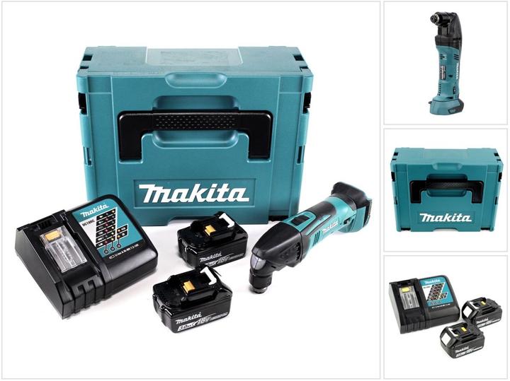 Produktbild Makita DTM 50 RFJ Akku Multifunktionswerkzeug 18V + 2x Akku 3,0Ah + Ladegerät + Makpac