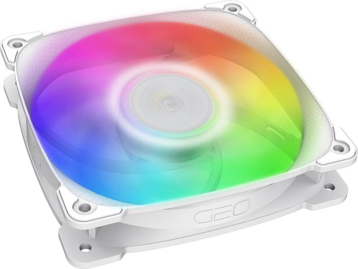 Actual product image Geometric Future Squama 2501W RGB fan - 120 mm, white (120 mm, 1 x)
