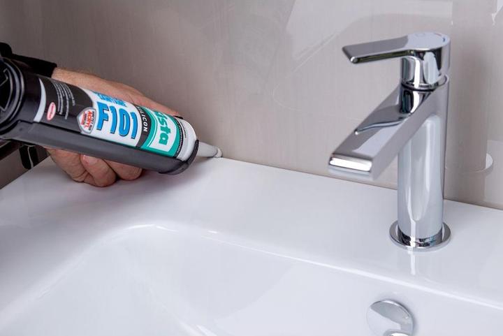 Immagine prodotto Sista F101 Silicone sanitario Colore del produttore Trasparente L21TR 300 ml (Trasparente, 300 ml)