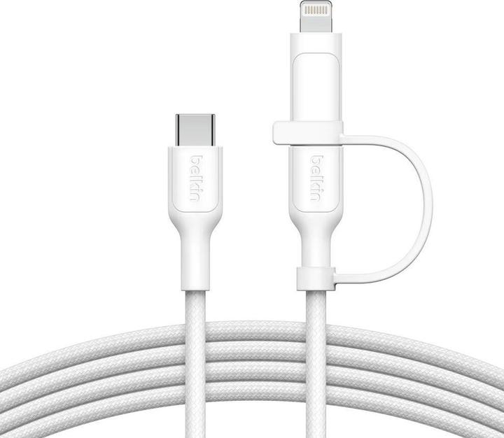 Immagine prodotto Belkin BOOST CHARGE 2-in-1 cavo USB-C/Lig.1.5m sw.CAC003hq1.5MWH (1.50 m, USB 2.0)