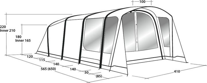 Produktbild Outwell Avondale 6PA (Tunnelzelt, 30.40 kg, 6 Personen)