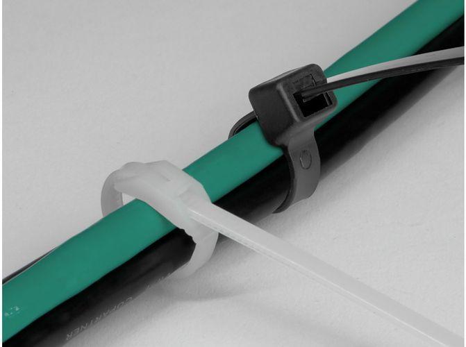 Actual product image Delock Cable tie with flat head L 280 x W 3.6 mm 100 pieces (Plastic cable ties, 280 mm, 100 pcs.)