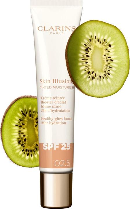 Actual product image Clarins Skin Illusion - Getönte Feuchtigkeitscreme Spf25 02.5 (Brown, Red)
