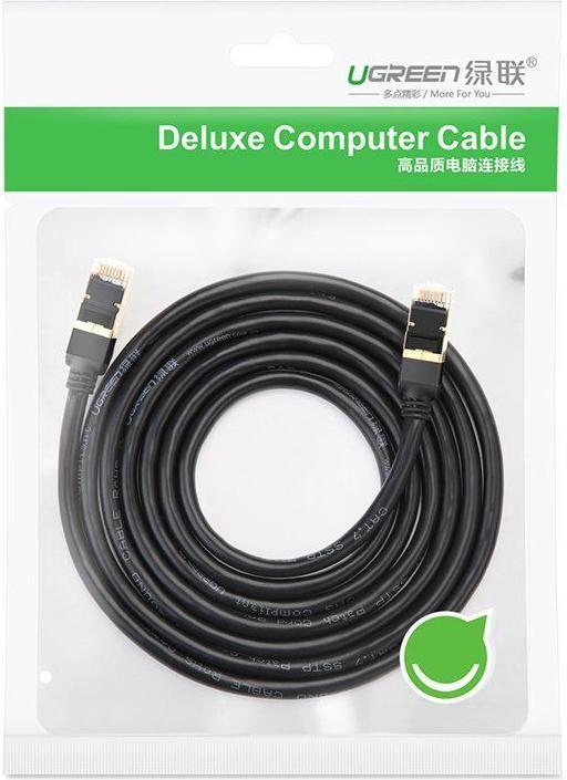 Immagine prodotto Ugreen NW107 Cavo di rete Ethernet RJ45 rotondo, Cat.7, STP, 2 m (nero) (UTP, CAT7, 2 m)