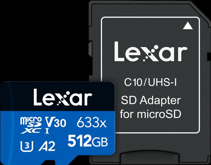 Lexar High-Performance (512 GB, microSDXC, U3, UHS-I)