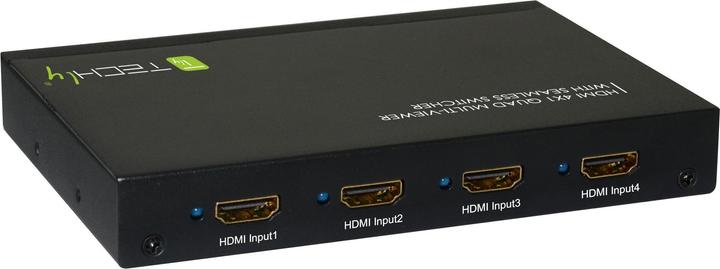Image du produit Techly Commutateur HDMI 4X1 Quad Multi-Viewer
